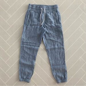 Athleta Cabo Linen Jogger pants in chambray blue Women’s Size 4